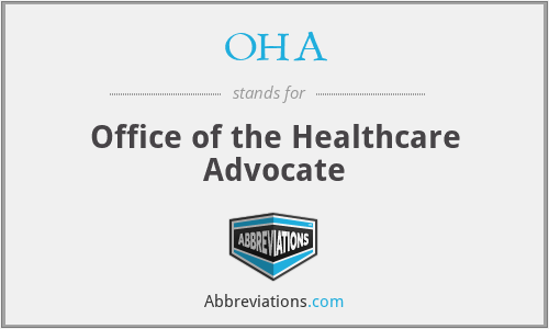 OHA - Office of the Healthcare Advocate