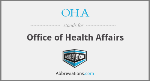OHA - Office of Health Affairs