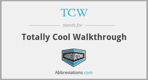 TCW - Totally Cool Walkthrough