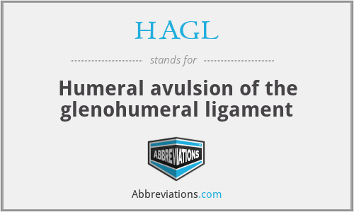 HAGL - Humeral avulsion of the glenohumeral ligament