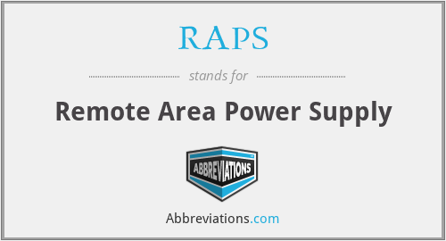 RAPS - Remote Area Power Supply