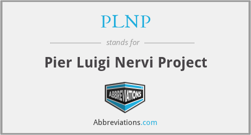 PLNP - Pier Luigi Nervi Project