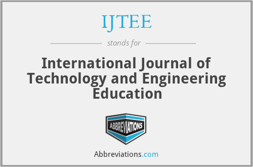 IJTEE - International Journal of Technology and Engineering Education