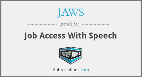 JAWS - Job Access With Speech