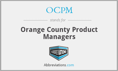 OCPM - Orange County Product Managers