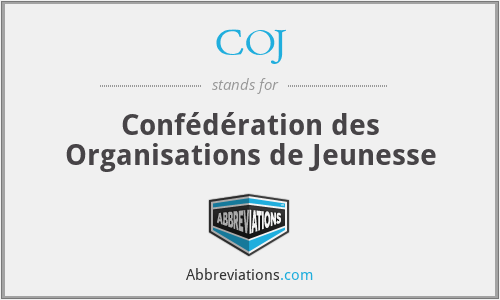 COJ - Confédération des Organisations de Jeunesse