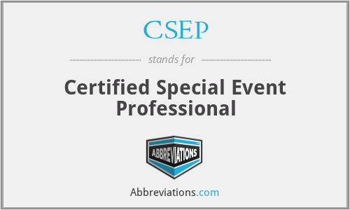 CSEP - Certified Special Event Professional