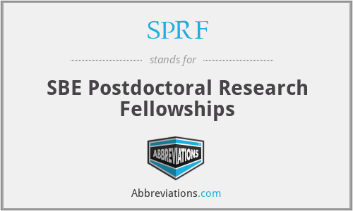 SPRF - SBE Postdoctoral Research Fellowships