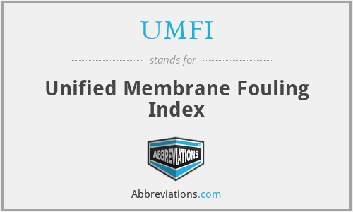 UMFI - Unified Membrane Fouling Index