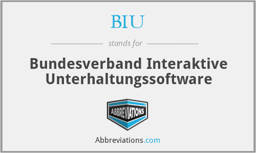 BIU - Bundesverband Interaktive Unterhaltungssoftware
