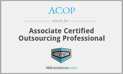 ACOP - Associate Certified Outsourcing Professional