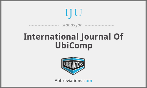 IJU - International Journal Of UbiComp
