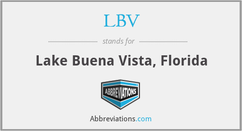 LBV - Lake Buena Vista, Florida