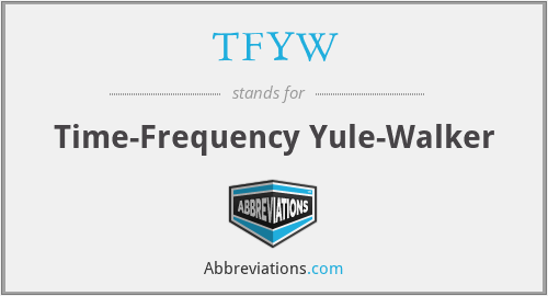 TFYW - Time-Frequency Yule-Walker