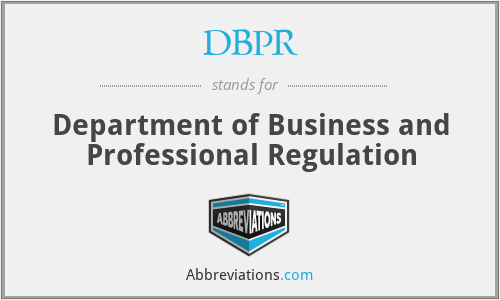 DBPR - Department of Business and Professional Regulation