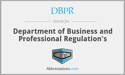 DBPR - Department of Business and Professional Regulation's