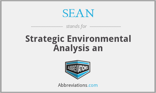 SEAN - Strategic Environmental Analysis an