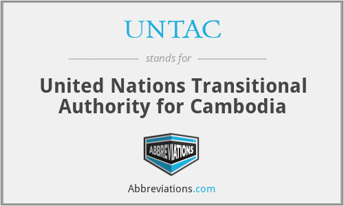 UNTAC - United Nations Transitional Authority for Cambodia