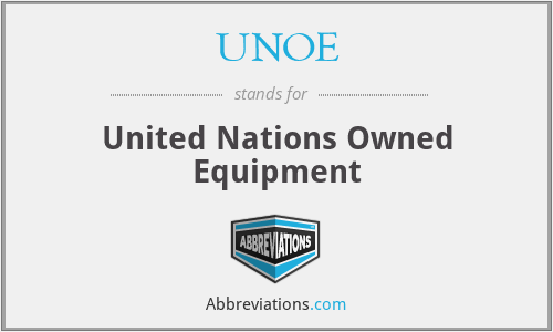 UNOE - United Nations Owned Equipment