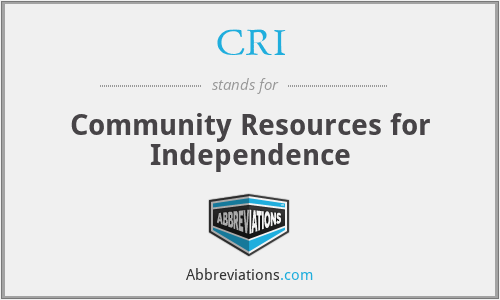 CRI - Community Resources for Independence