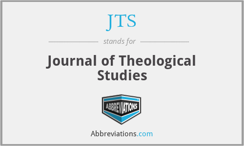 JTS - Journal of Theological Studies