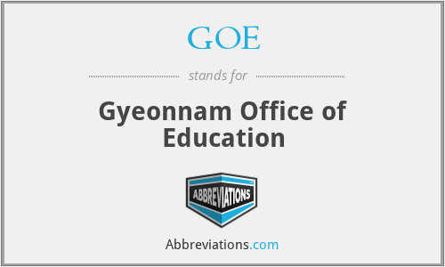 GOE - Gyeonnam Office of Education