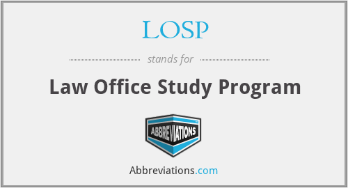 LOSP - Law Office Study Program
