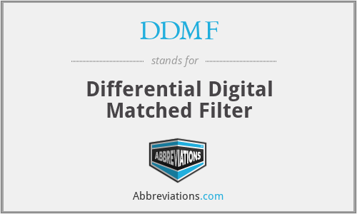 DDMF - Differential Digital Matched Filter