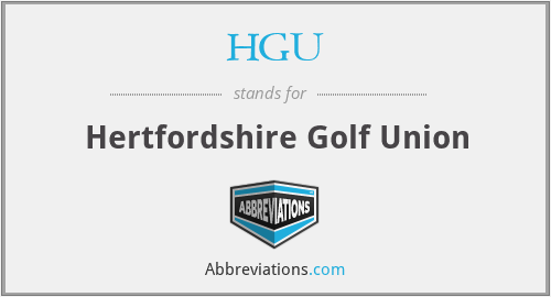 HGU - Hertfordshire Golf Union