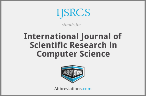 IJSRCS - International Journal of Scientific Research in Computer Science