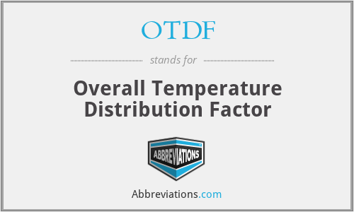 OTDF - Overall Temperature Distribution Factor