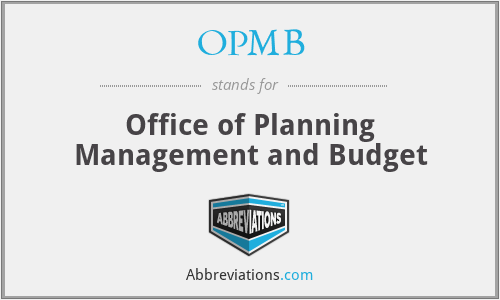 OPMB - Office of Planning Management and Budget