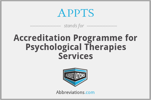 APPTS - Accreditation Programme for Psychological Therapies Services