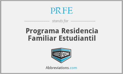 PRFE - Programa Residencia Familiar Estudiantil