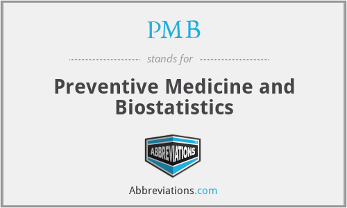 PMB - Preventive Medicine and Biostatistics