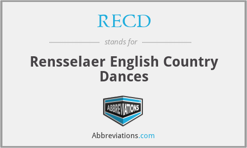 RECD - Rensselaer English Country Dances