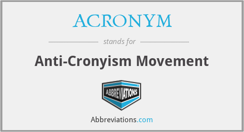 ACRONYM - Anti-Cronyism Movement