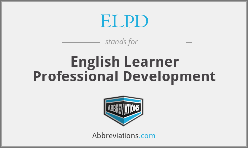 ELPD - English Learner Professional Development