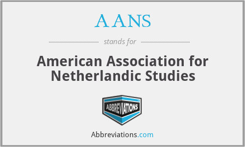 AANS - American Association for Netherlandic Studies