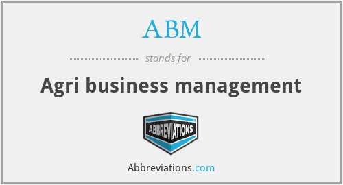 ABM - Agri business management