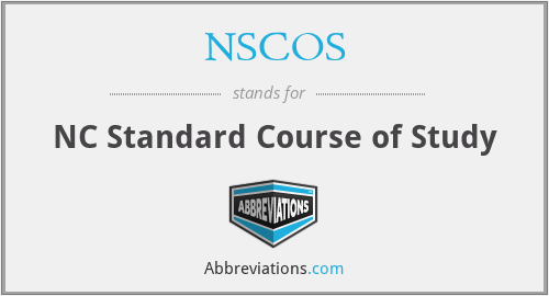 NSCOS - NC Standard Course of Study
