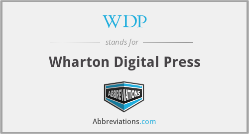 WDP - Wharton Digital Press