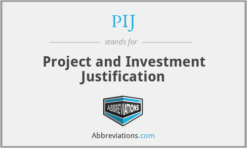 PIJ - Project and Investment Justification