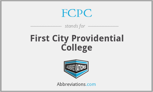 FCPC - First City Providential College