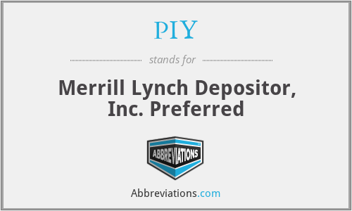 PIY - Merrill Lynch Depositor, Inc. Preferred