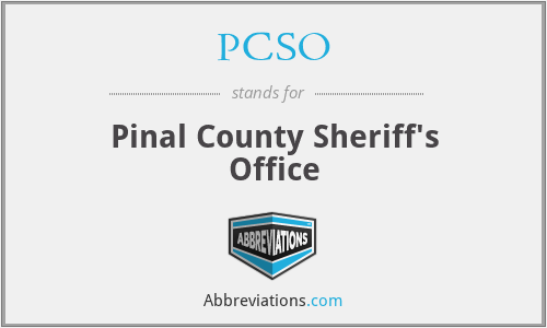 PCSO - Pinal County Sheriff's Office