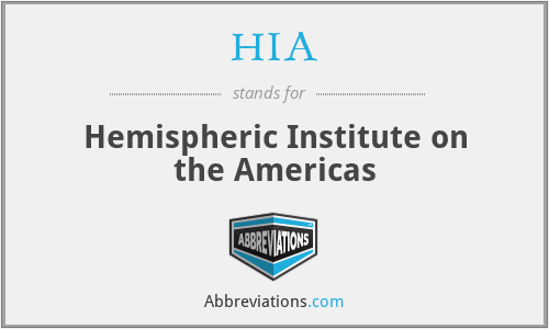 HIA - Hemispheric Institute on the Americas