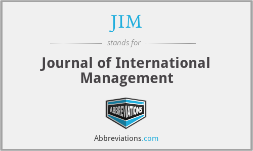 JIM - Journal of International Management