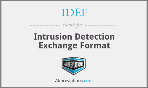 IDEF - Intrusion Detection Exchange Format