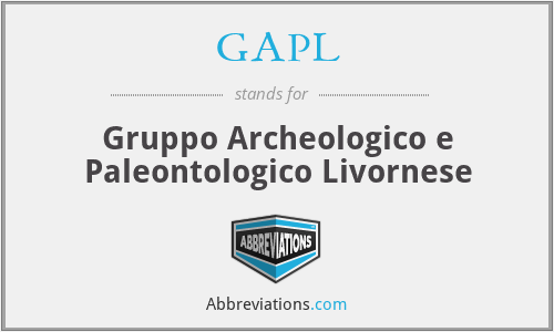 GAPL - Gruppo Archeologico e Paleontologico Livornese
